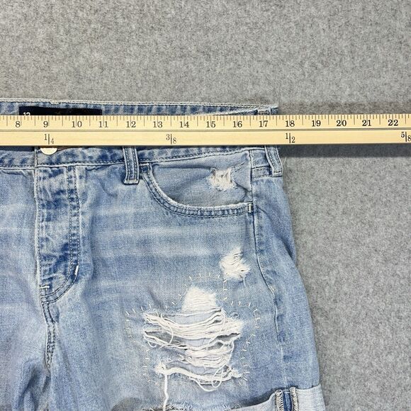 Hollister Easy Fit Boyshort Shorts Women’s 31 Low Rise Light Wash Button Fly - Picture 11 of 15